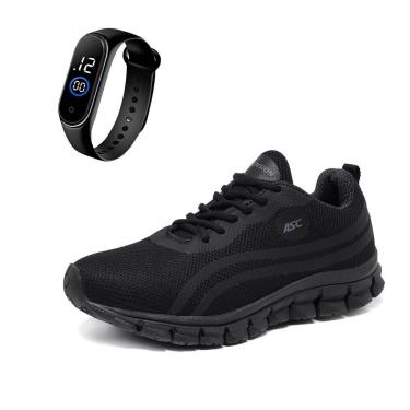 Imagem de Combo Tênis Masculino Com Relogio Fino Ideal para Caminhar, Treinar e Usar no Dia a Dia...