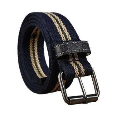 Imagem de Cinto De Lona Masculino Com Fivela De Agulha, Versátil, Para Jeans, Tr
