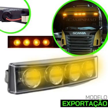 Imagem de Lanterna Tapa-Sol Compatível Scania S5 LED Amarela Exportação Fio (132