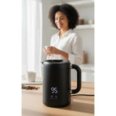Imagem de Chaleira Elétrica Digital 1.8L C/ Controle Temp. (Preta) - Congratulat