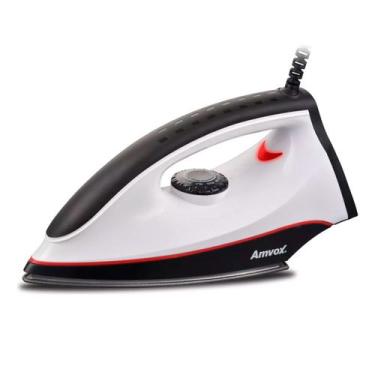 Imagem de Ferro de passar Roupa A Seco Amvox Preto/Branco 110V ou 220V 1250W Mod