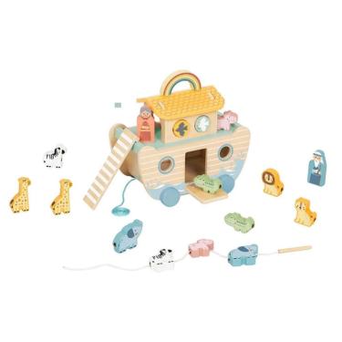 Imagem de Arca de Noé Brinquedo de Madeira Didático - Tooky Toy