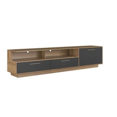 Imagem de Rack Para Tv Até 75 Polegadas Com Iluminação Led Ravenna Gra - Art In 
