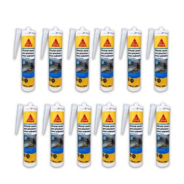 Imagem de Selante Sika Sikasil 401 Para Piscinas Transparente 280ML Com 1, 3, 6 