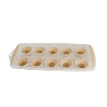 Imagem de Forma de Gelo de Plástico e Silicone Retrátil com 10 Cavidades Redonda
