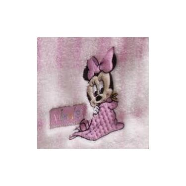 Imagem de Manta baby Bordada Infantil Jolitex - Disney - Rosa, Minnie com mantin