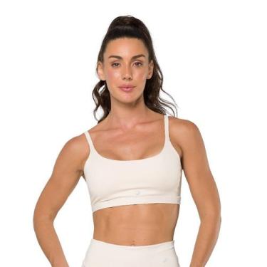 Imagem de Top Costas Nua Treino Beach Tennis Poliamida Summer Pro OFF WHITE com 