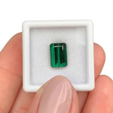 Imagem de Turmalina Verde Azulada Baguete 3,35ct - ENE2ESE