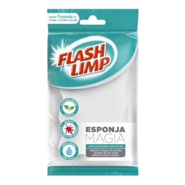 Imagem de Esponja Mágica Multiuso Limpa Parede Inox Louça E Manchas - Flash Limp