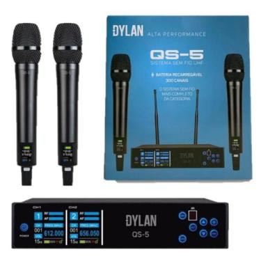 Imagem de Microfone Sem Fio UHF com 200 Canais QS5 Profissional  Dylan