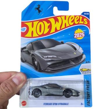 Imagem de Ferrari SF90 Stradale Cinza Factory Fresh 5/5 Hot Wheels 2025 HYY08