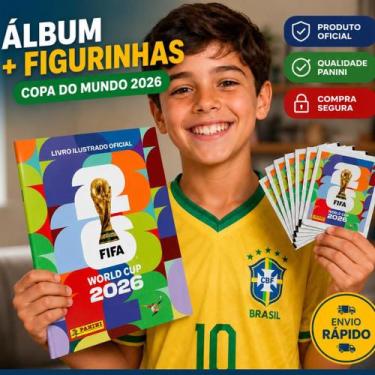 Imagem de Kit Álbum De Figurinhas Oficial Copa Do Mundo Capa Mole FIFA 2026 + En
