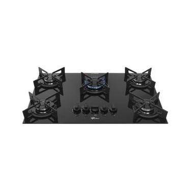 Imagem de Cooktop a Gás Fischer Fit Line Trempe Iron 5 Bocas Vidro Temperado Preto Bivolt