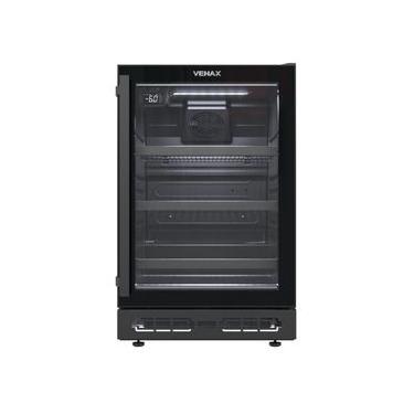Imagem de Cervejeira Venax Top Light In 100 82L Com Opção De Embutir 34 Garrafas Preto Fosco 220V