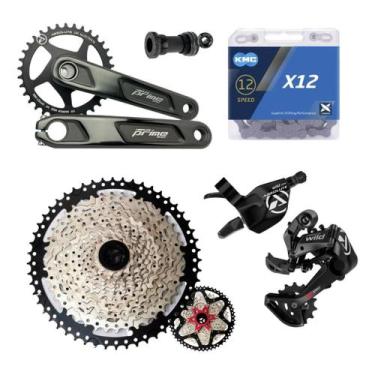 Imagem de Kit Grupo Absolute 12v Completo Mtb 1x12v C/ Corrente Kmc