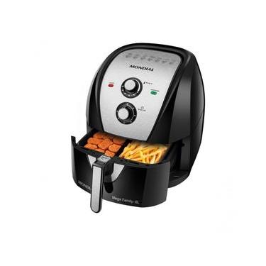 Imagem de Fritadeira Air Fryer Mondial AFD-80-BI 8L 1900W com Timer Preto-inox 110V