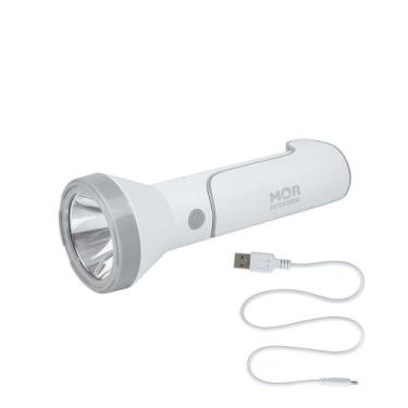 Imagem de Lanterna 140 lúmens Branca Recarregável Bivolt - MOR-9186