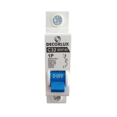 Imagem de Kit 2 Unid. Disjuntor Din Unipolar Curva C 32a Decorlux