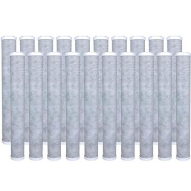 Imagem de Kit 20 Refil Filtro Carbon Block 20 X 2 1/2 Remove Cloro Cinza - Royal