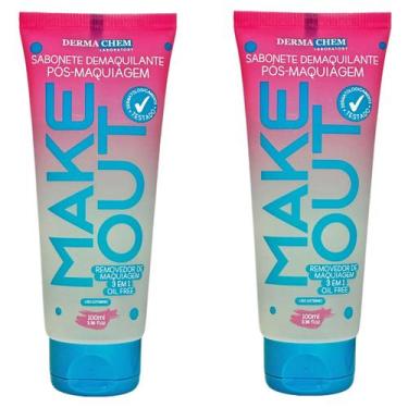 Imagem de Kit 2 Sabonetes Demaquilantes Pós Make Out Dermachem 100ml