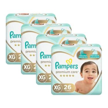 Imagem de Kit Fralda Pampers Premium Care Mega Tamanho XG 104 Unidades