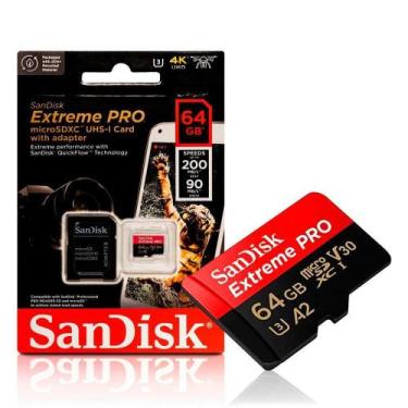 Imagem de Cartao De Memoria Sandisk Extreme Pro Micro Sd 64gb