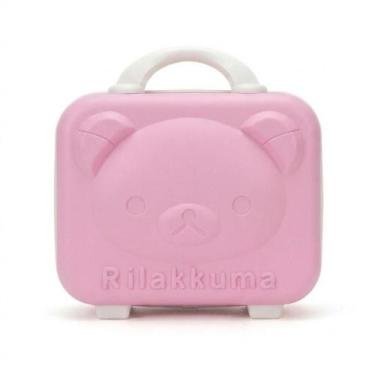 Imagem de Mini Maleta Para Maquiagens Viagem Tipo Frasqueira Modelo Ursinho Rígi