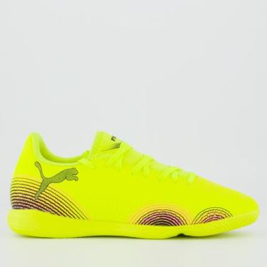 Imagem de Chuteira Puma Future 8 Play Futsal Juvenil Preto e Verde, 37