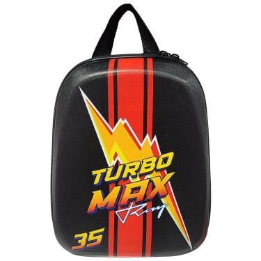 Imagem de Mochila Infantil Max Toy Turbo Max Ray EVA e Poliéster Preta com Traseira Vermelha Infantil