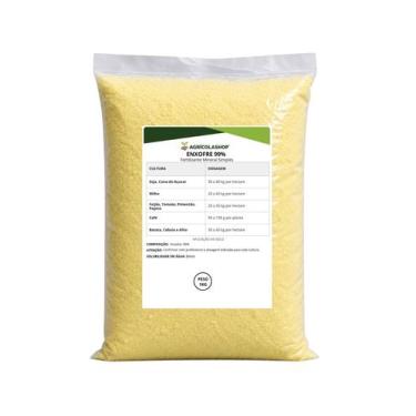 Imagem de 1kg Enxofre Agrícola Pó 99% Pureza BRQ Para Cultivo de Milho, Soja e C