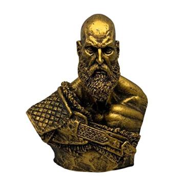 Imagem de Kratos God of War 4 Action Figure Busto Dourado 14cm