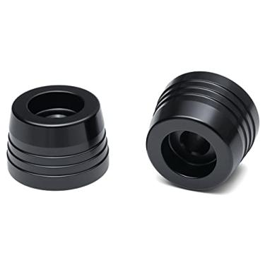 Imagem de Kuryakyn 3849 Acessório de motocicleta: Lodestar 6061-T6 Deslizadores de guidão de alumínio para argola, preto, 1 par