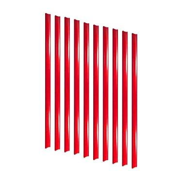 Imagem de Kit - 10 Porta Etiqueta Simples Vermelho com Acrílico New Plus/plus - Sa Gôndolas