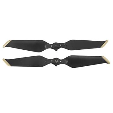 Imagem de Hélice RC, Plástico durável de hélices de baixo ruído para Mavic2 Drone(Borda de ouro preto)