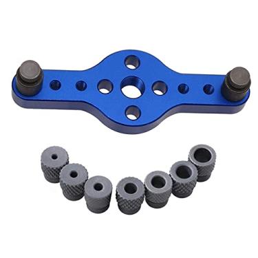 Imagem de Kit de gabarito de cavilha autocentrante vertical para trabalhar madeira 2/3/4/5/6/8/10mm com buchas de broca de broca de cavilha ferramentas de, azul