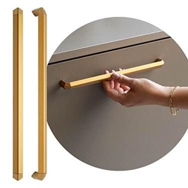 Imagem de 2 Peças Puxador Trip Slim Para Móvel Gaveta Alumínio 256mm (Ouro)