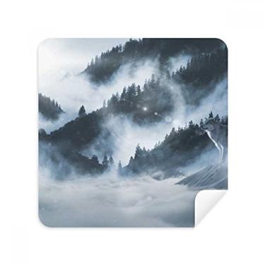Imagem de Tecido de camurça com estampa florestal Fog Nature Scenery Science Glasses Cloth Cleaner, pacote com 2