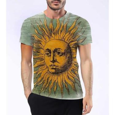Imagem de Camisa Camiseta Sol Estrela Rotação Arte Pintura Tela Luz - Estilo Kra