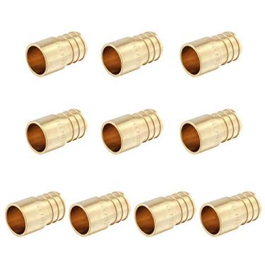 Imagem de (Pacote com 10) EFIELD PEX 3/4" x 1/2" adaptador fêmea de cobre para suor (tubo de cobre) encaixe de latão livre de chumbo - 10 peças