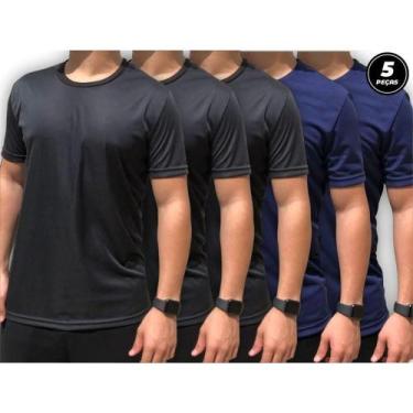 Imagem de Kit 5 Camisetas Masculina Proteção Uv Manga Curta Esporte - Djon