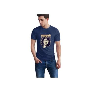 Imagem de Camiseta Mayon Jim Morrison Slim Algodão Egípcio Cor Marinho