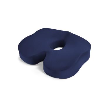 Imagem de Almofada de assento ortopédico cóccix, almofada de espuma de memória de alívio de hemorróidas TIGUTEC para alívio de ciática sentado para cadeira de escritório, cadeira de rodas, Azul claro