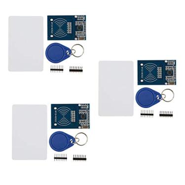 Imagem de Kit RFID HiLetgo 3 peças - Módulo de Sensor de Cartão RF IC Mifare RC522 + Cartão S50 em branco + Chaveiro para Arduino Raspberry Pi