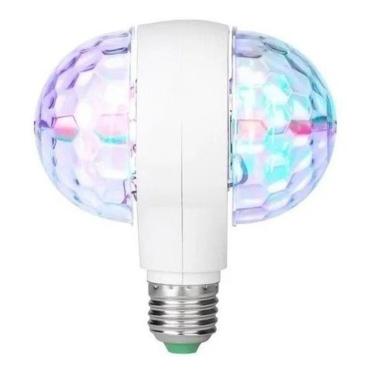 Imagem de Lampada Giratória Dupla Colorida Rotativa Balada LÂMPADA DUPLA GIRATÓRIA