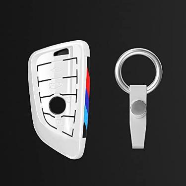 Imagem de YJADHU Protetor de capa de chave de carro, apto para BMW X1 X3 X4 X5 F15 X6 F16 G30 7 Series G11 F48 F39 520 525 f30 118i 218i 320i, branco 1