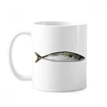 Imagem de Caneca preta longa de cerâmica com tema de peixe oceano, caneca de cerâmica e porcelana