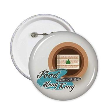 Imagem de Hong Kong Sushi com Camarão Alfinetes China Emblema Botão Decoração Acessório 5 peças