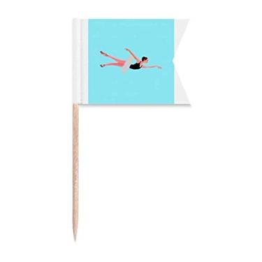 Imagem de Balé, Ação de Talentos, Bandeiras de palito, Marcação de Etiquetagem para Festa Bolo Comida Prato de Queijo