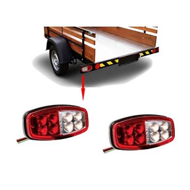 Imagem de PAR LANTERNA TRASEIRA 8 LED BLINDADA BIVOLT ACRILICO