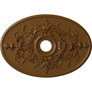 Imagem de Ekena Millwork Medalhão de teto CM21X30ALSTF, topázio fumê